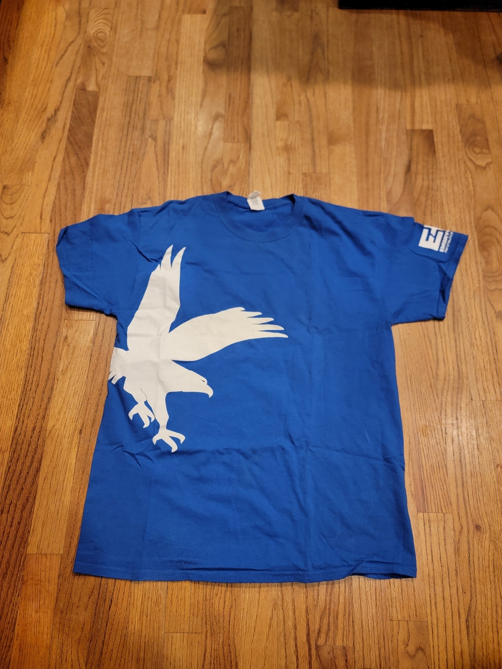 Embry-Riddle Aerospace Blue Graphic T‑Shirt with White Eagle Logo